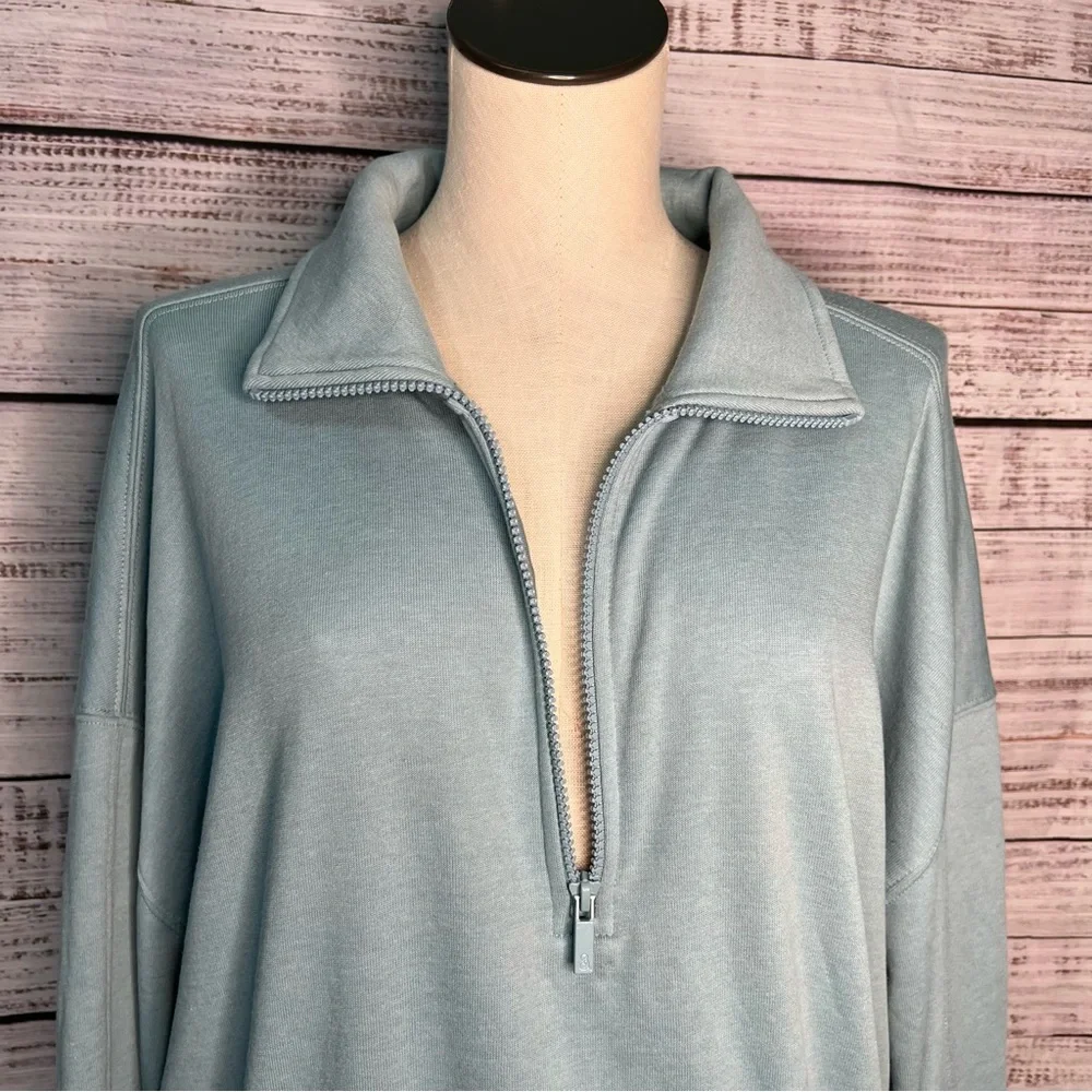 Lou & Grey XL Lounge Pull Over‎ 1/2 Zip Blue Sweater Athleisure
